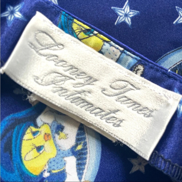 Looney Tunes Intimates Blue satin sleepy tweety bird night gown dress Medium - Picture 4 of 4